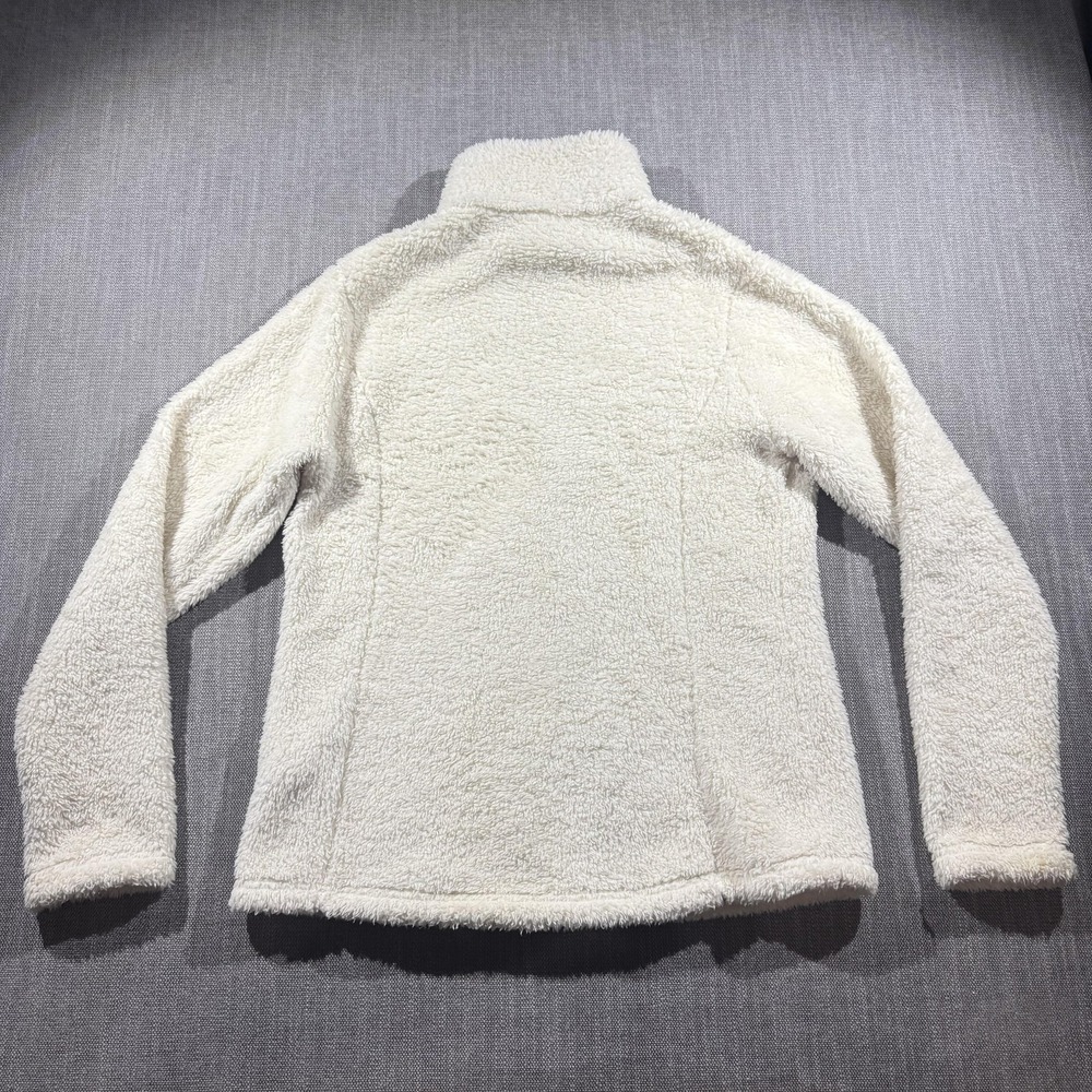 Patagonia Sweatshirt Womens Large White Sherpa Fleece 1/4 Zip Pullover Outdoor - Picture 3 of 4